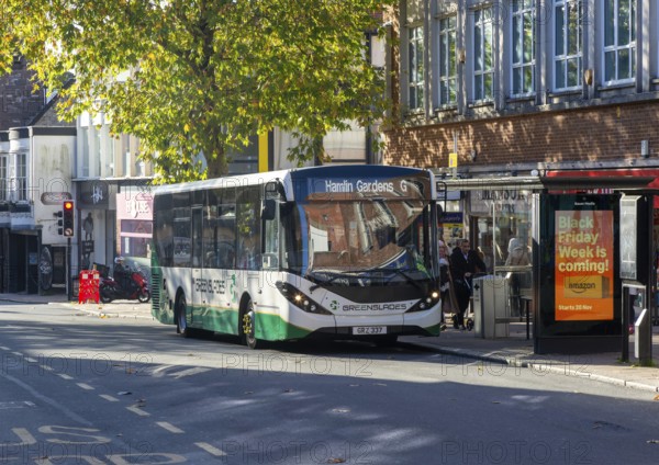 Greenslades ADL Enviro200 MMC single decker bus, Exeter city centre, Devon, England, UK service G