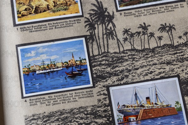 German colonies. Daresalam harbour front. German East Africa. An anthology published by