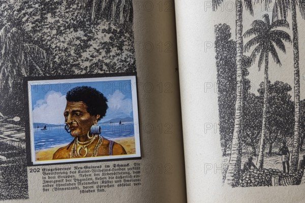 German colonies. Kaiser-Wilhelms-Land. Native with jewelry. An anthology published by