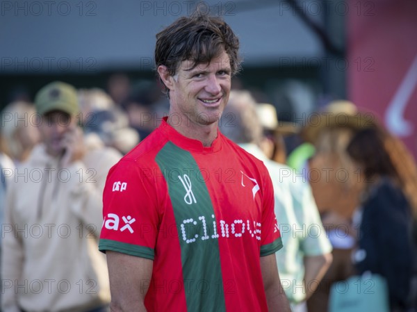 Portrait of polo player Ignatius Du Plessis from the La Irenita La Hache team after a game at the