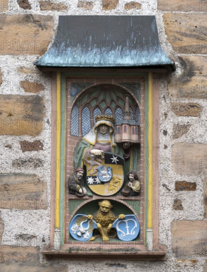 Elizabeth relief by Ludwig Juppe, town hall, Marburg, Hesse, Germany
