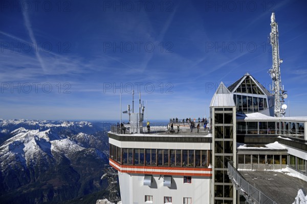 Mountain station of the Zugspitz cable car, Austrian side, municipality of Ehrwald, Reutte