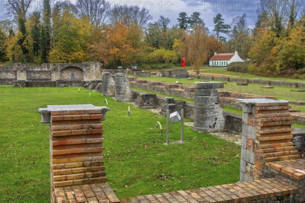 Ruins of the medieval 13th century Abbey of the Dunes, Abdij Ten Duinen, Cistercian monastery at