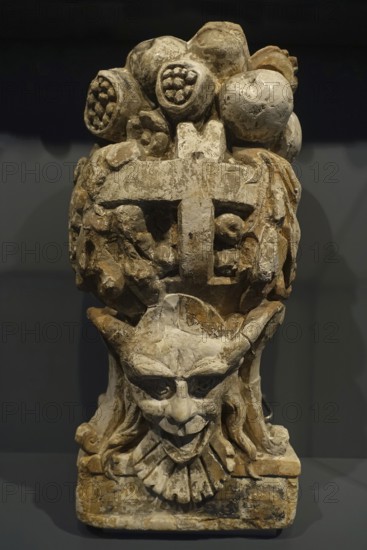 16th century top of sacrament tower at museum of Abbey of the Dunes, Abdij Ten Duinen, Cistercian
