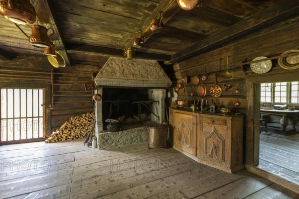Kitchen, Baroque parish house in Vågå, Maihaugen open-air museum with houses and objects from farms