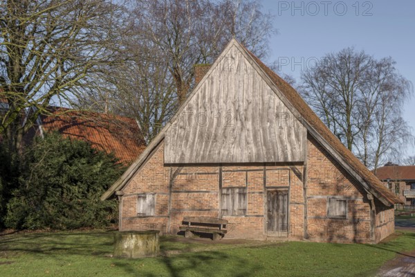 Historic courtyard, Stadtpark Vreden, Münsterland, Germany