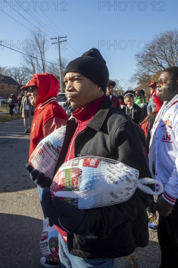 Detroit, Michigan, USA - 22 November 2025 - The Kappa Detroit Foundation distributed frozen turkeys