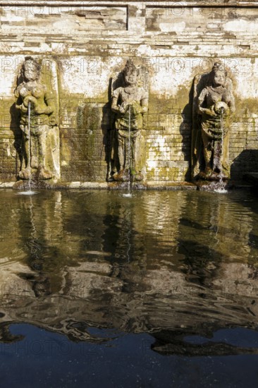 Elephant cave, ritual water basin, Goa Gajah, near Ubud, Bali, Indonesia