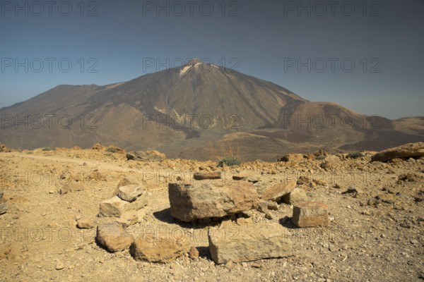 Europe, Spain, Canary Islands, Tenerife, Teide National Park, panorama from Alto de Guajara, 2717m,