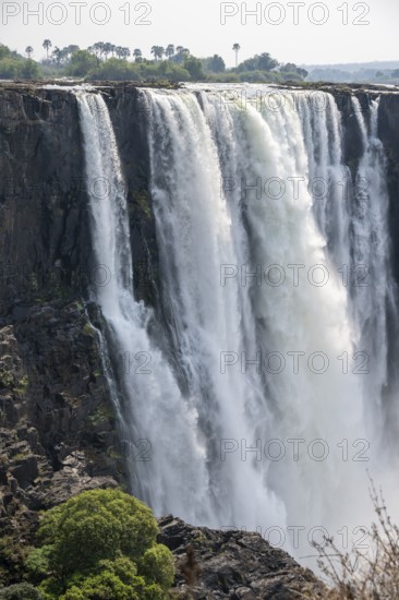 Water plunges into the depths, Victoria Falls, Zimbabwe