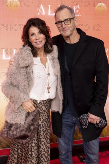 Gerit Kling with man Wolfram Becker at the Cirque du Soleil Alizé world premiere at the Berliner