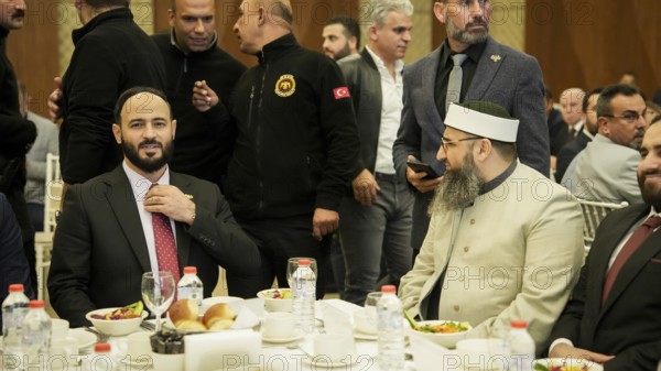 Gaziantep, Turkey – November 20, 2025: Dr. Ibrahim Shasho, Grand Mufti of Aleppo, accompanied