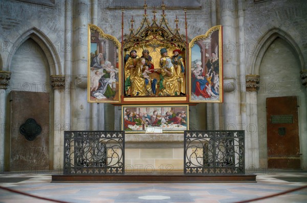 Interior view, choir altar, high altar by Martin conductor, choir room, Our Lady of Ulm, Ulm