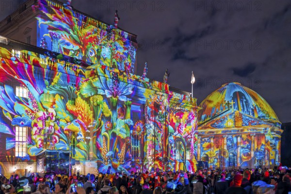 Festival of Lights Bebel Platz State Opera and St. Hewig's Cathedral. Berlin Germany