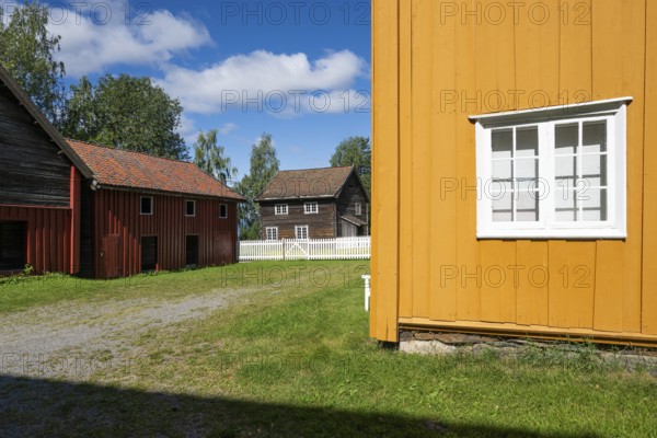 Historic farm building, Maihaugen open-air museum with houses and objects from farms in