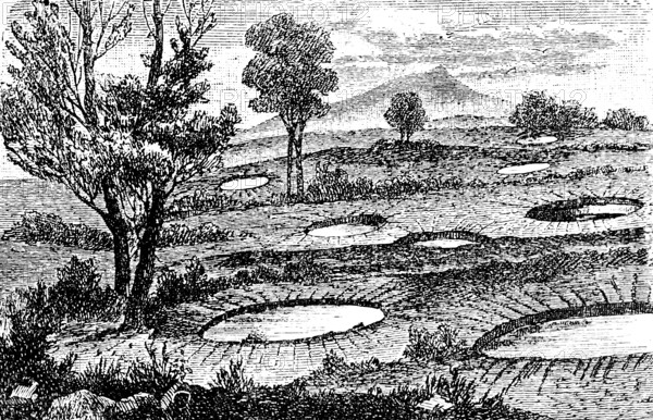 Circular openings near Rosarno, Calabria, created during the earthquake of 1783, 18th century,
