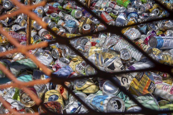 Cisco, Utah - Hundreds of aluminum drink cans are collected for recycling at the Cisco take-out on
