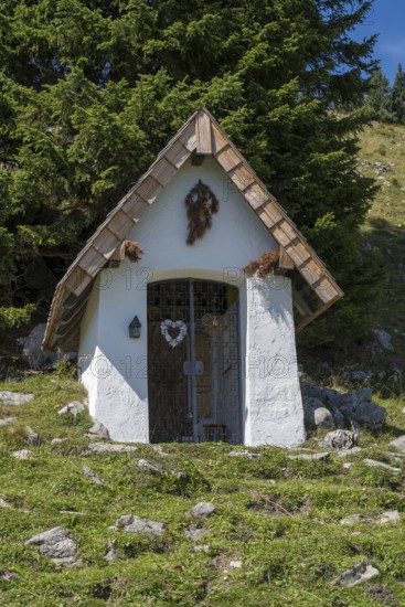 Kleine Kapelle am Brauneck, Bavarian Prealps, Isarwinkel, Lenggries, Upper Bavaria, Bavaria,