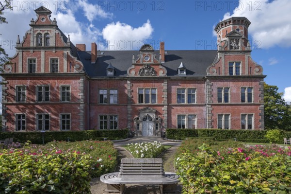 Former Bernstorf manor, Bernstorf Castle, neo-Renaissance building, built 1877 to 1880, used as a