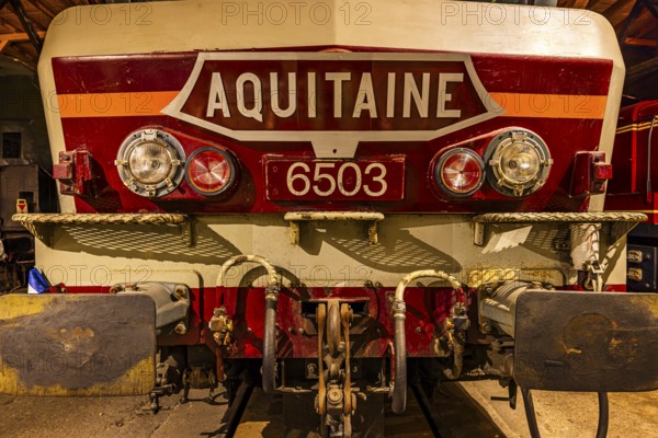 Historic electric locomotive CC 6503 Aquitaine of the French State Railways SNCF, Eisenbahnmuseum,