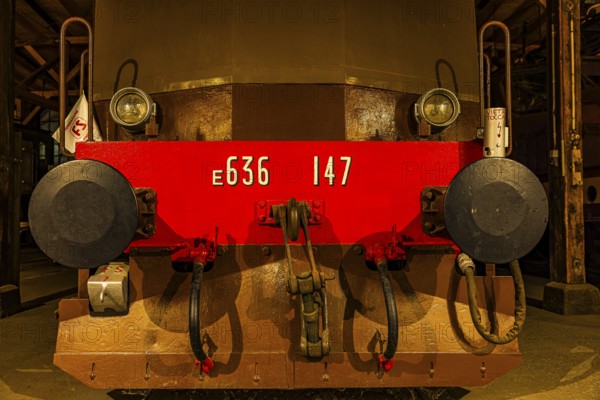 Legendary Italian locomotive E 636, Eisenbahnmuseum, Augsburg railway park, administrative district