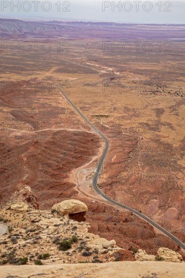 Mexican Hat, Utah - Utah Highway 261 below where the Moki Dugway unpaved road descends from Cedar