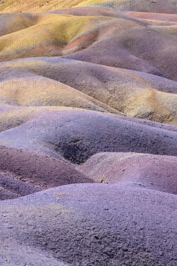 Colourful, wavy landscape in pastel colors with earthy tones and fascinating textures. Africa, East