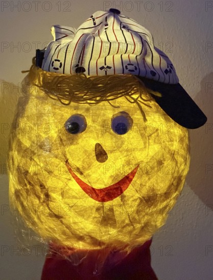 Self-made, glowing lantern for the Martin train, Old Town, Kempen, Lower Rhine, North