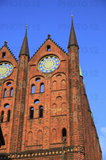 Town hall in the urban area of Altstadt, Stralsund, Hanseatic City of Stralsund, Vorpommern-Rügen