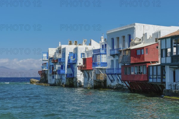 Mykonos, Cyclades, Greece - Little Venice is a picturesque neighborhood in Mykonos Town with