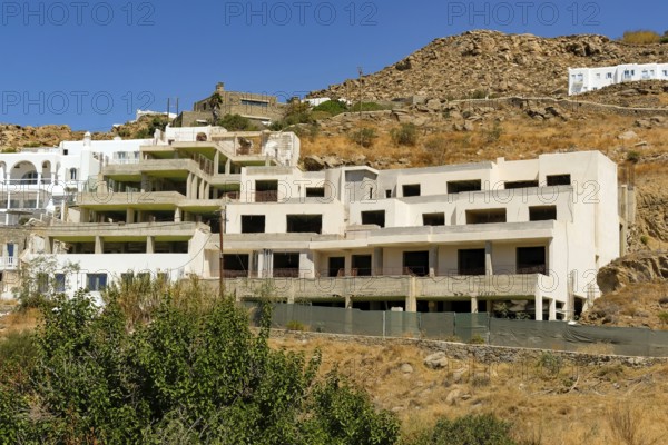 Agios Stefanos, Mykonos, Cyclades, Greece - construction boom, apartment houses in Agios Stefanos,