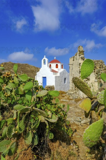 Ano Mera, Mykonos, Cyclades, Greece - Small church from the 18th century on the site of the Gyzi
