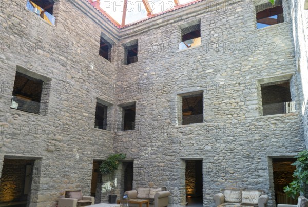 Interior El Monasterio de Boltaña, former monastery now hotel and spa, Boltana, Huesca province,