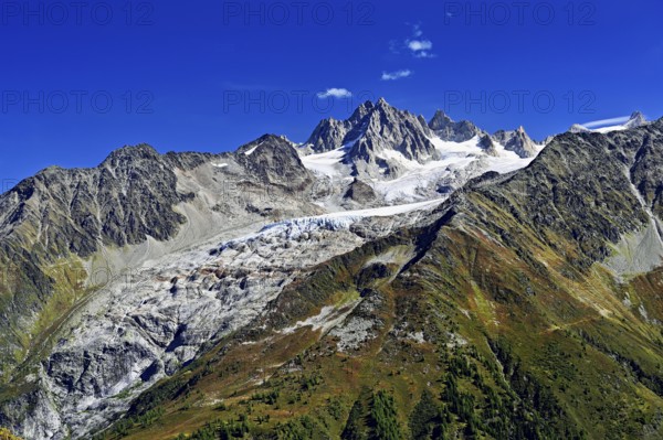 Glacier du Tour behind Aiguilles du Tour, Chamonix-Mont-Blanc, Haute-Savoie, France