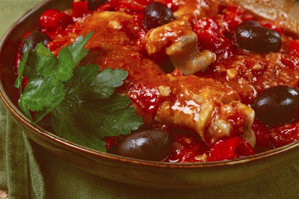 Pollo alla romana, Roman chicken, homemade, no people