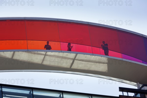 Colourful art installation Your Rainbow Panorama, artist Olafur Eliasson, ARoS, Aarhus art museum