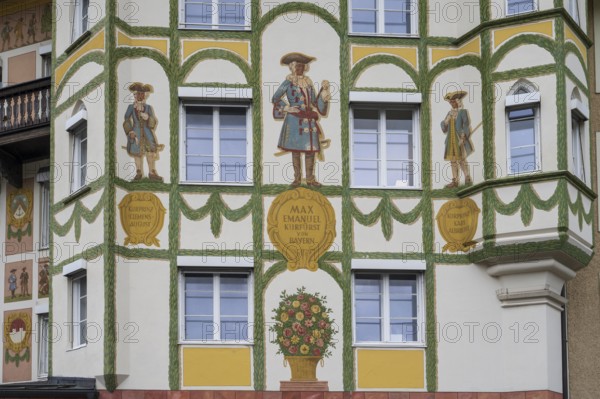 Façade with air painting, Elector Clemens August, Max Emanuel Elector of Bavaria, Elector Karl