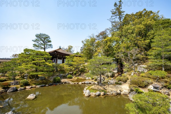 Japanese Garden with Pond, North Garden, Kitaniwa or Hokutei Garden, Ninna-ji Goths, Buddhist