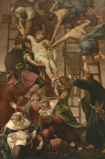 Biblical scene, Bible, Jesus Christ, Descent from the Cross, the ritual removal of the body of