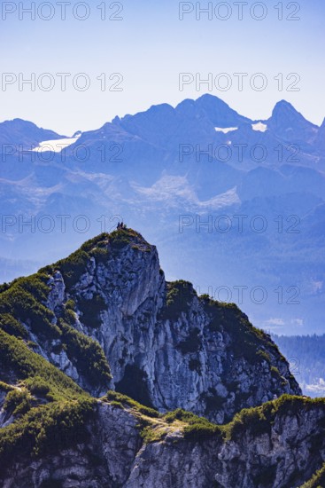 View from Rettenkogel to Bergwerkskogel and Dachstein, Postalm, Osterhorn Group, Salzkammergut,