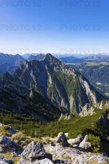 View from Rettenkogel to Rinnkogel, Postalm, Osterhorn Group, Salzkammergut, Province of Salzburg,