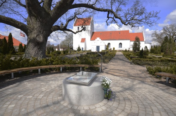 The grave of the love couple Danish circus artist Elvira Madigan or Hedvig Jensen and Swedish