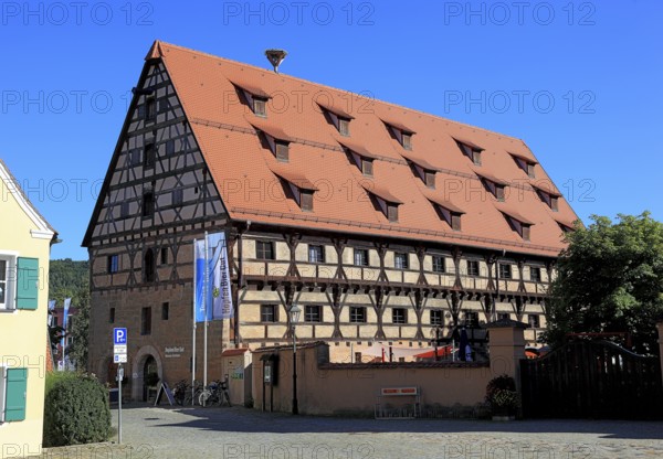 Houses in the Old Town, Kornhaus Museum, Hopfen Bier Gut, City of Spalt, Roth District, Middle