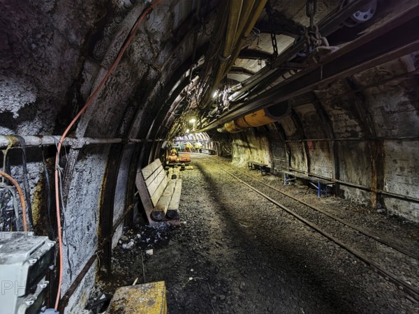 Interior view of the Recklinghausen training mine in the mine in Recklinghausen-Hochlarmark, Ruhr