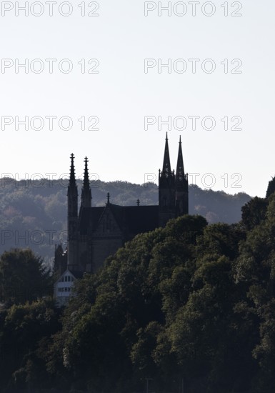 Pilgrimage Church of St. Apollinaris, also Apollinaris Church on Apollinarisberg in Remagen looking