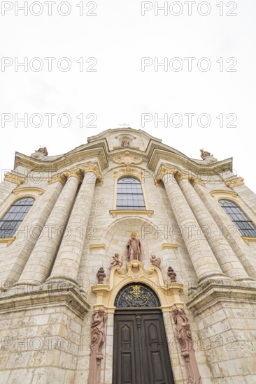 Majestic baroque church façade with tall columns and decorated entrance, ZFP Zwiefalten, Reutlingen