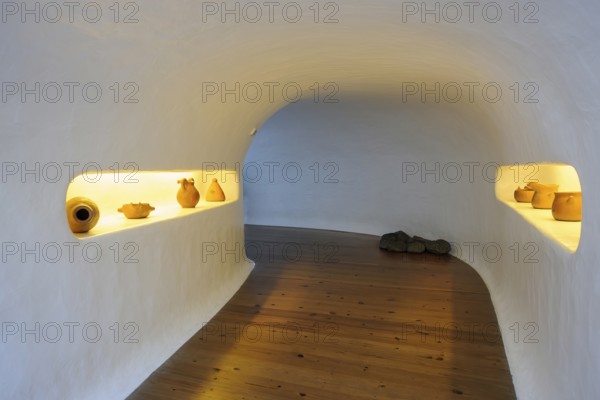 Interior corridor corridor in building designed by Cesar Manrique with the collaboration of Jesús