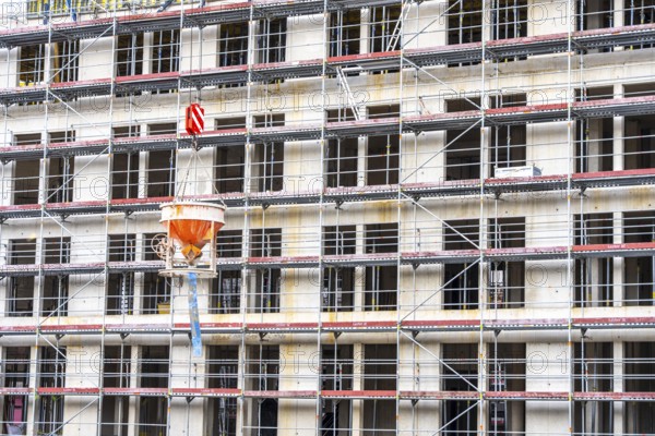 Construction site, residential construction, 50 new, publicly funded rental apartments, catering,