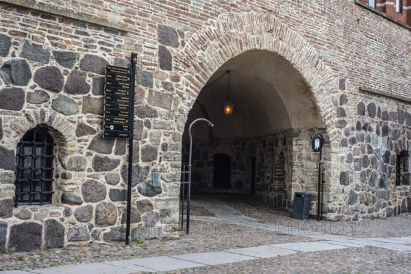 Västerport, the main gate in the old medieval defensive wall around the old city in Kalmar,