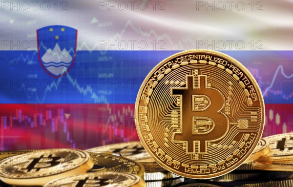 Investors in cryptocurrency and Blockchain Technology in Slovenia, Concept. Bitcoin with Slovenia
